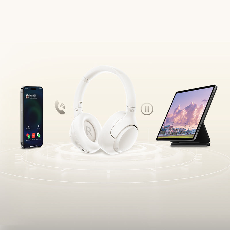 QCY headphones connect to mobile phones and tablets at the same time